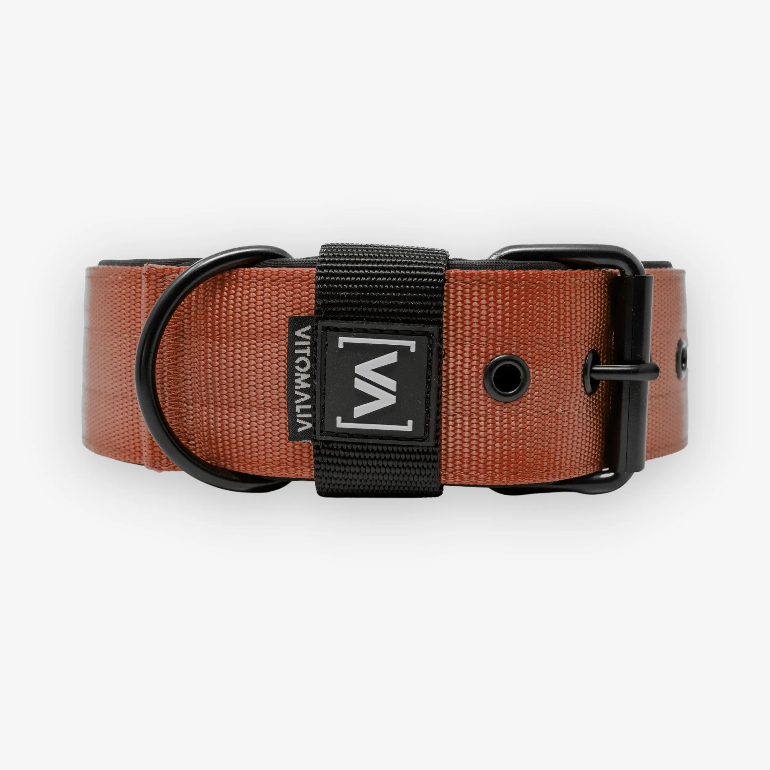 Classic Dog Collar with protruding inner lining - Nero Brown
