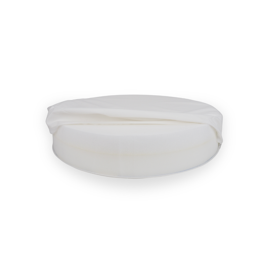 Orthopädisches Donut Hundebett – RePET Linen in Anthrazit