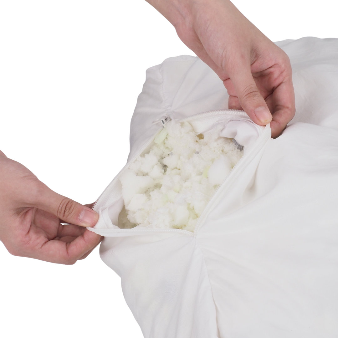 Orthopädisches Donut Hundebett – RePET Linen in Anthrazit