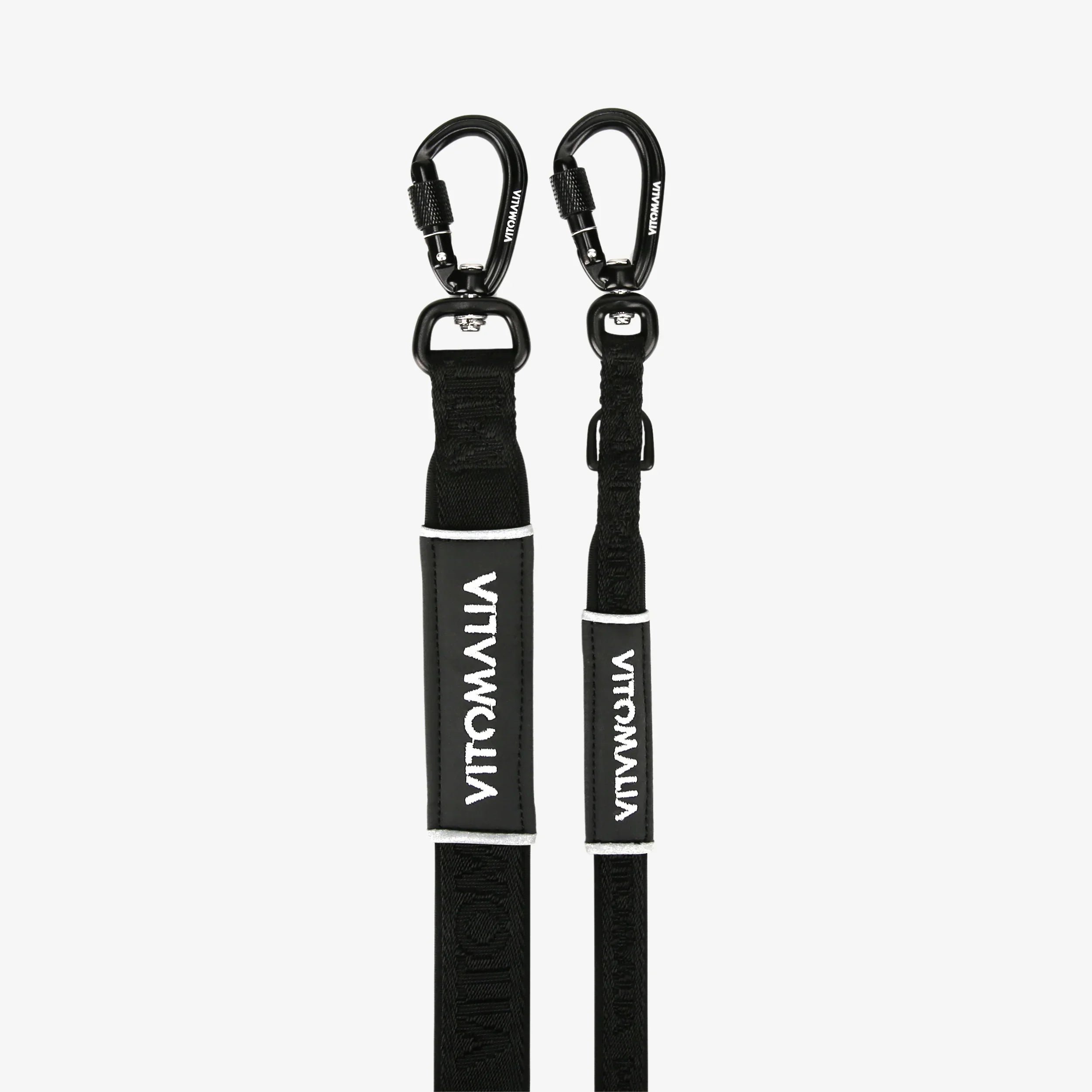 Reflective 3-way adjustable Dog Leash anthracite - 2.2m