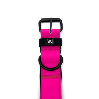 Wasserhalsband mit Strukturiertem HydroTex-Gummi für Hunde - Mit Abstehender Innenfütterung - Pink - Vitomalia - 