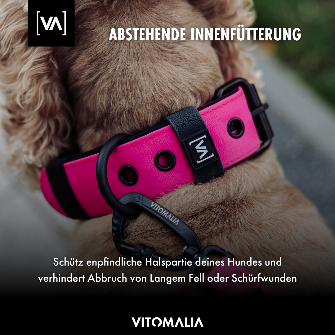 Wasserhalsband mit Strukturierter HydroTex Oberfläche und abstehender Innenfütterung in Pink - Aqua Edition