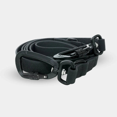 Water leash 3-way adjustable with safety carabiner black