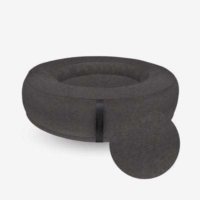 Cover Donut dog bed cover - RePET Linen in anthracite