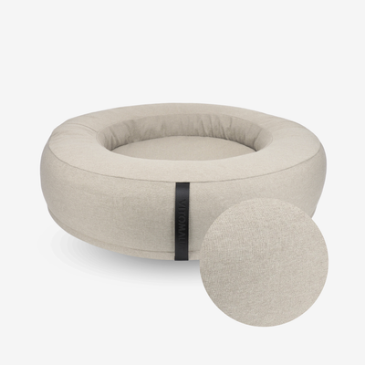 Cover Donut dog bed cover - RePET Linen in beige