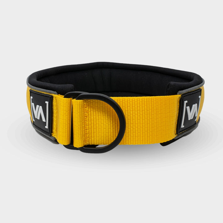 Collar reflectante amarillo para perros - Con función anti-estrangulamiento