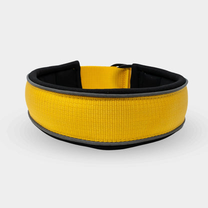 Lightweight pull-stop dog collar with anti-choke function Yellow