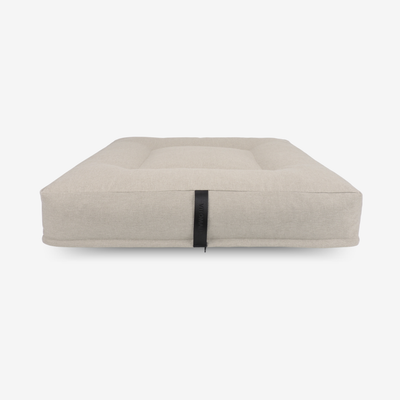 Ergonomisches Hundekissen Quadratisch – RePET Linen in Beige