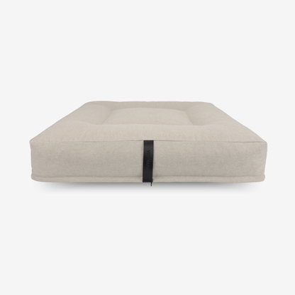 Ergonomisches Hundekissen Quadratisch – RePET Linen in Beige
