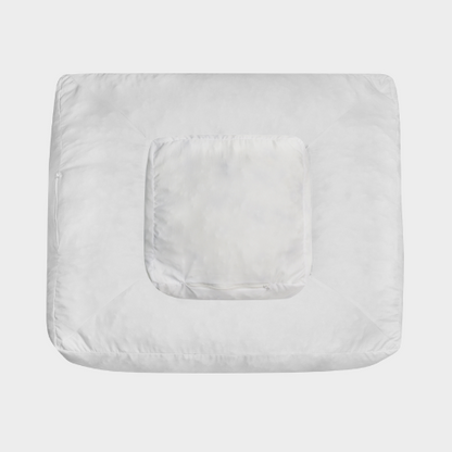 Cojín cuadrado ergonómico para perros - RePET Linen en antracita