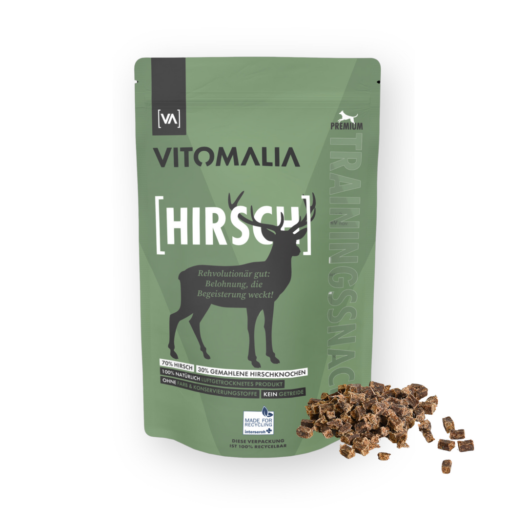 Hirsch Trainingssnacks - 500g - Vitomalia - Trainingssnacks