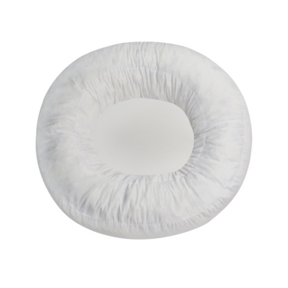 Orthopädisches Donut Hundebett – RePET Linen in Hellgrau