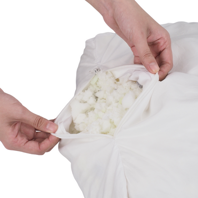 Orthopaedic donut Dog Bed - RePET Linen in light grey