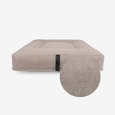 Cover Quadratisches Hundekissen – RePET Linen in Taupe