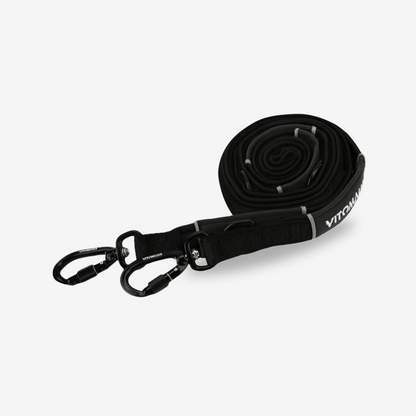 Reflektierende 3-fach verstellbare Hundeleine Anthrazit - 2,2m