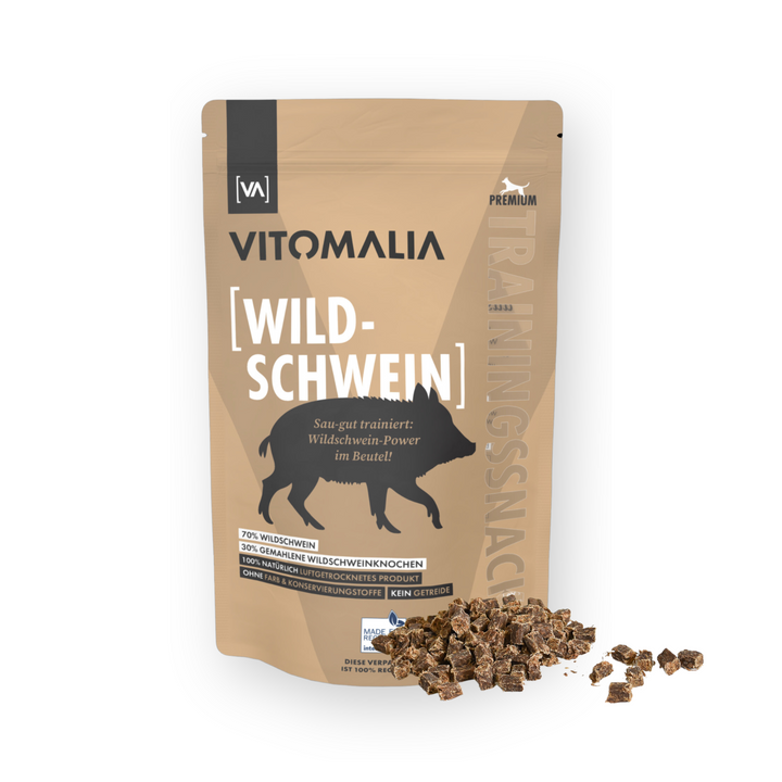 16er Trainingssnacks Bundle: Rind, Huhn, Kaninchen, Lamm, Ente, Wildschwein, Pferd & Hirsch – Gesamtgewicht 8kg (18x500g) - Vitomalia - Trainingssnacks