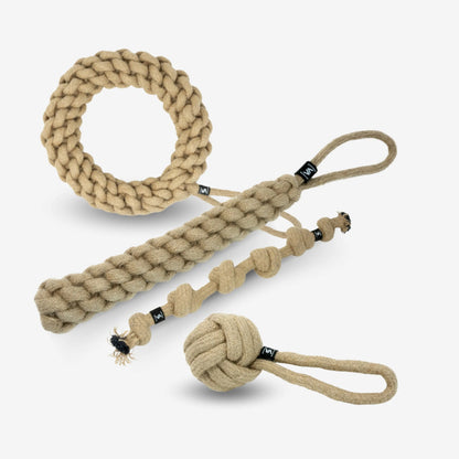Juguete de cáñamo natural para perros medianos - L
